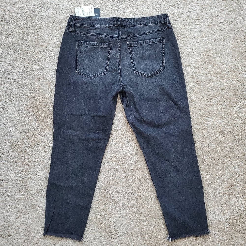 Black Ashley Mason Lace Knee Distress Kendal Jeans - Picture 7 of 13